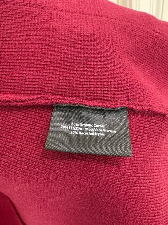 Summersalt Women's Dark Red Sweater Blazer in Organic Cotton Blend, Size S, EUC - Picture 5 of 6